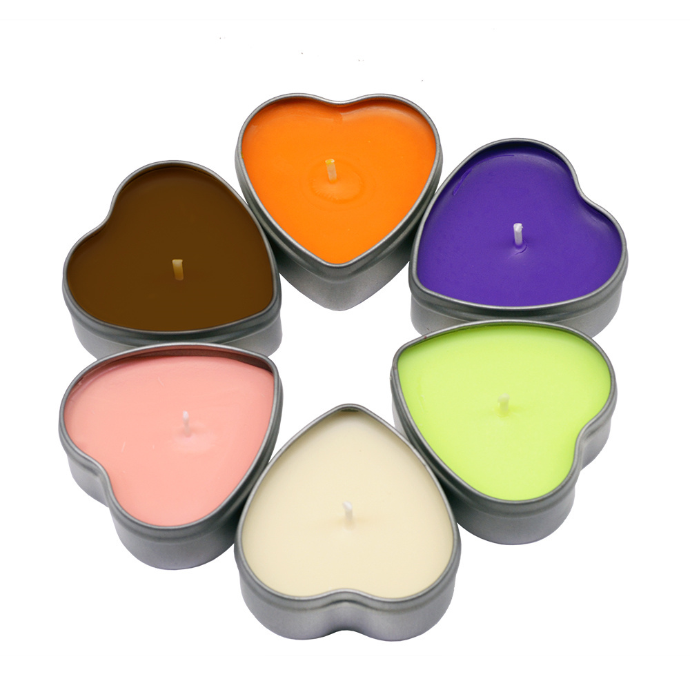 Bulk Scented Heart Tin Box Candles